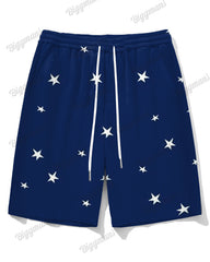 Big Men's Christmas Holiday Cartoon T-Shirt Shorts Set